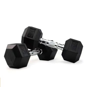 Hex Rubber Dumbbell Weightlifting Gym Equipment Sale