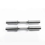 Silver Steel Barbell Bar 220cm Adjustable Dumbbell Bar Home Gym