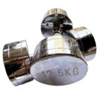 Gym Fitness 15-50KG Gold Steel Chrome Electroplated Dumbbells Sets