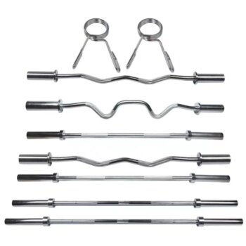 Customized Logo 220cm Barbell Bar 5-20kg Rubber Weightlifting