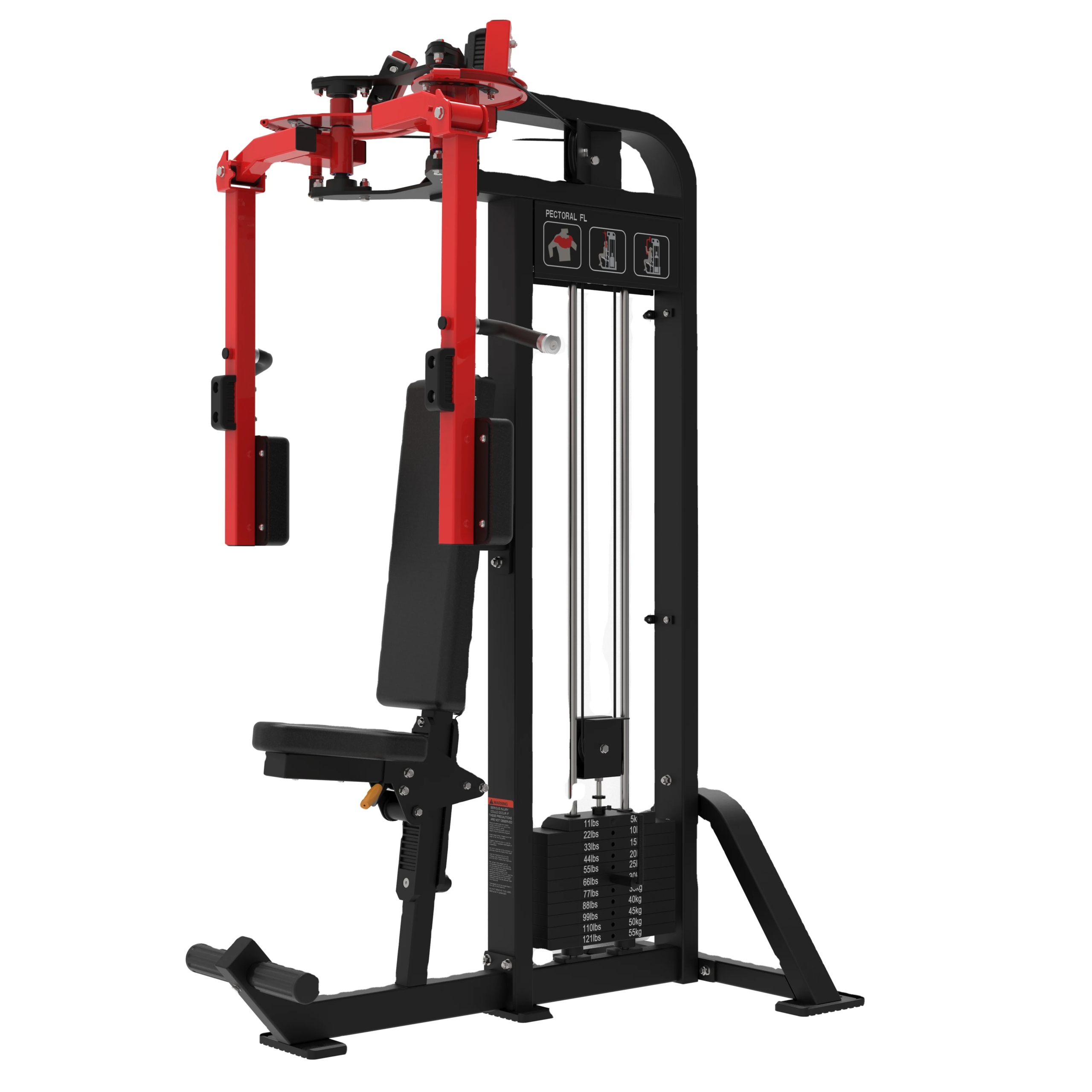 Commercial 138kg Adjustable Steel Chest/Back Exercise Machine
