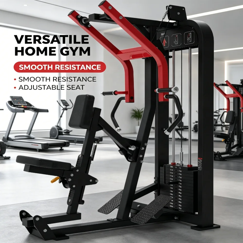 Professional Weight Pin Loaded Back Row Machine