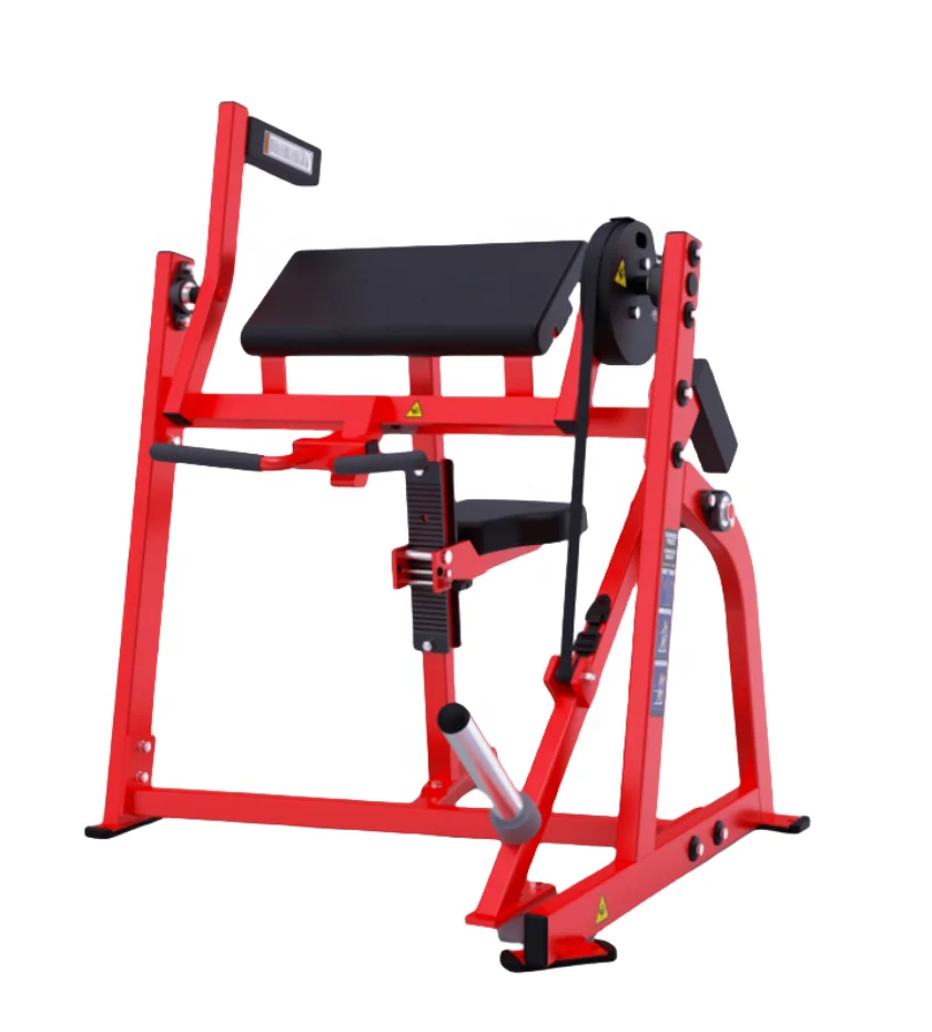 Commercial Adjustable Seated Biceps Curl Strength Trainer Steel Plate Loaded