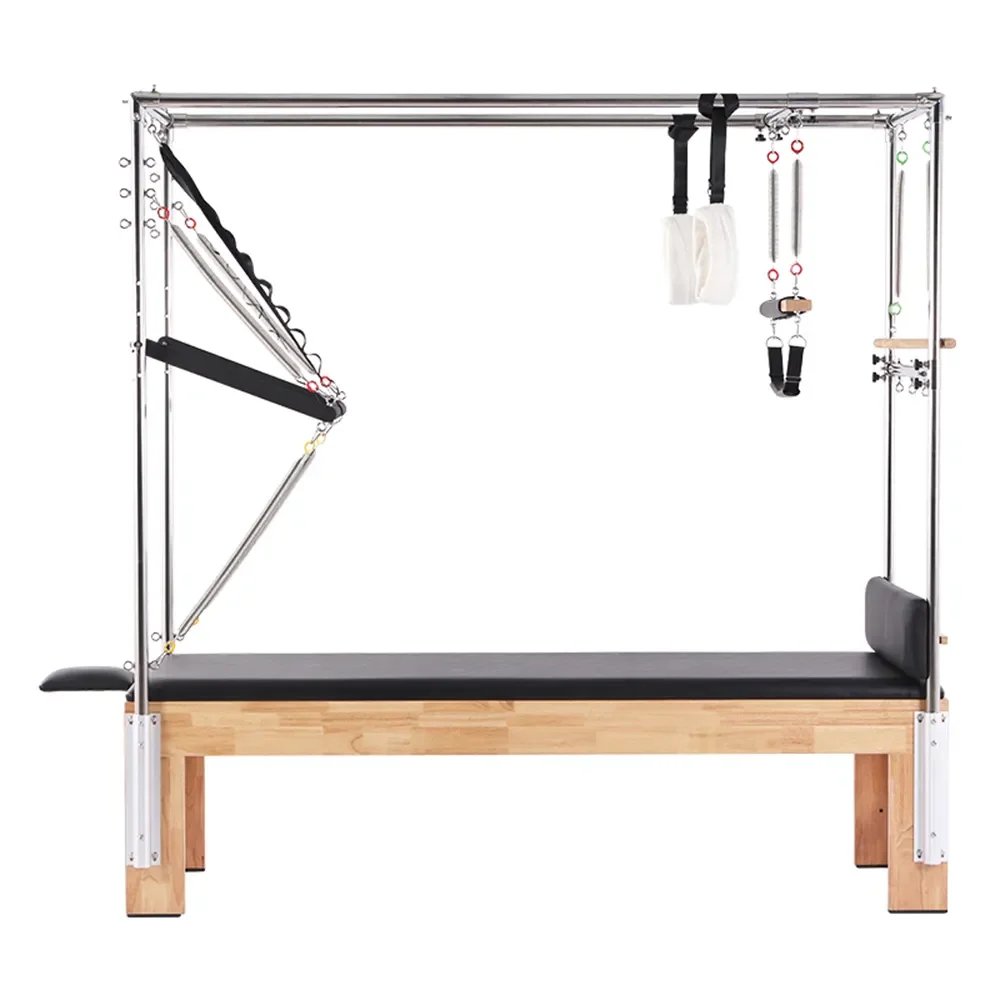 Pilates Core Bed Reformer Cadillac Machine with Oak Wood Frame for Studio Use