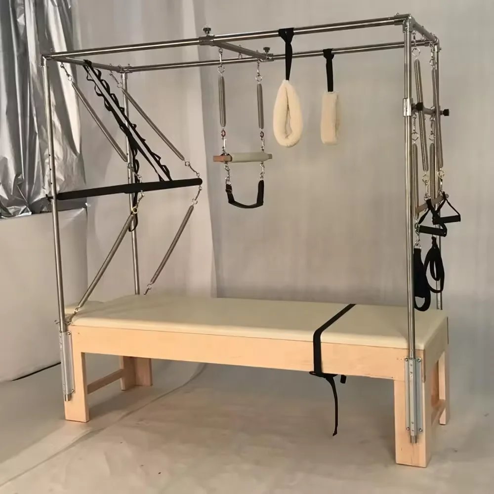 Pilates Cadillac Bed with Maple Wood Construction for Studio & Home Use