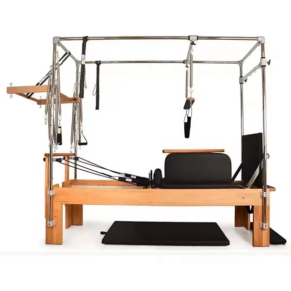 Wood Pilates Cadillac Bed with Custom Logo for Core Training & Home Gym Use