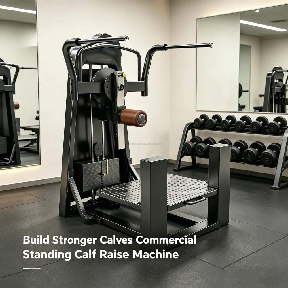 Commercial Pin Loaded Standing Calf Raise Machine - Heavy Duty Steel Frame for Gym Strength Training
