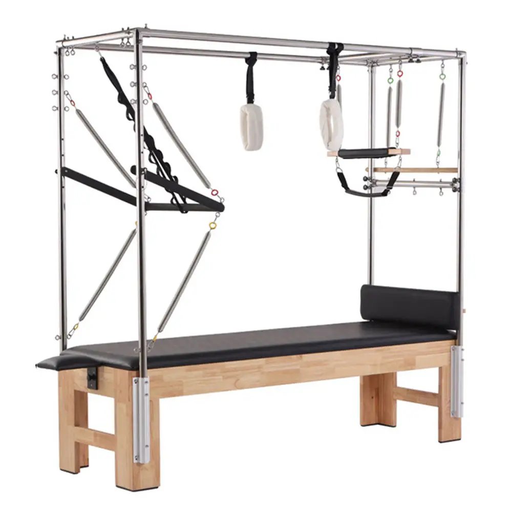 Pilates Cadillac Bed Reformer with Custom LOGO for Pilates Studio – Oak Construction