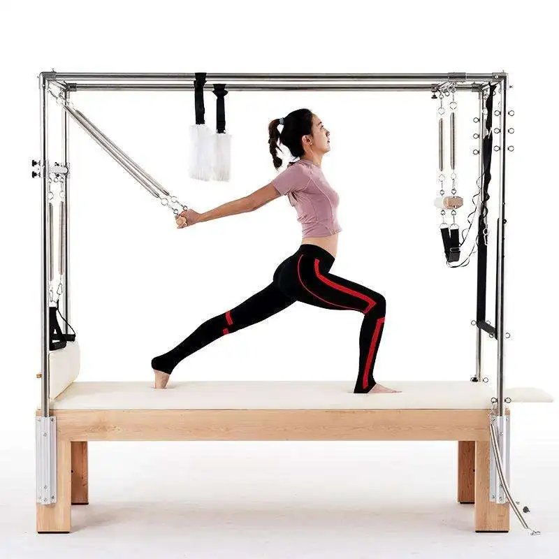 Pilates Cadillac Reformer 4-in-1 Wood Equipment with Ultra-Quiet Gliding System