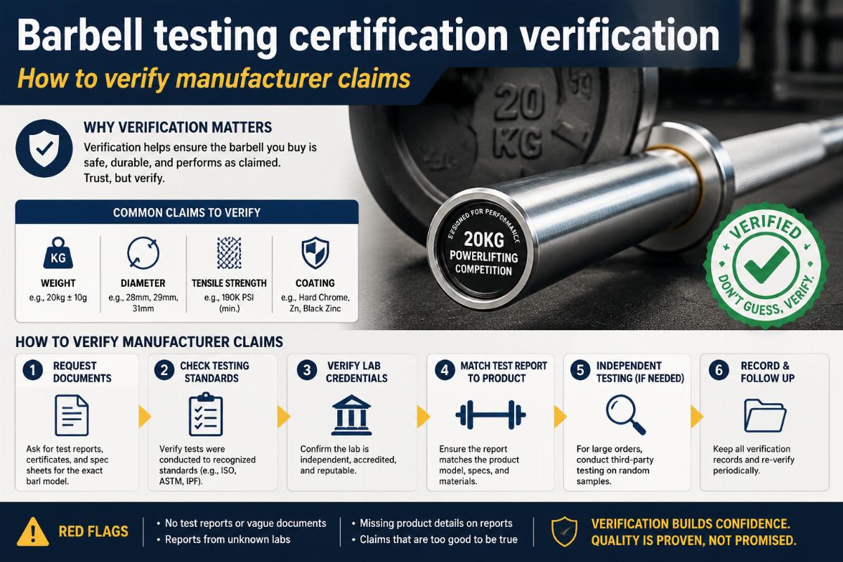 Barbell testing certification verification