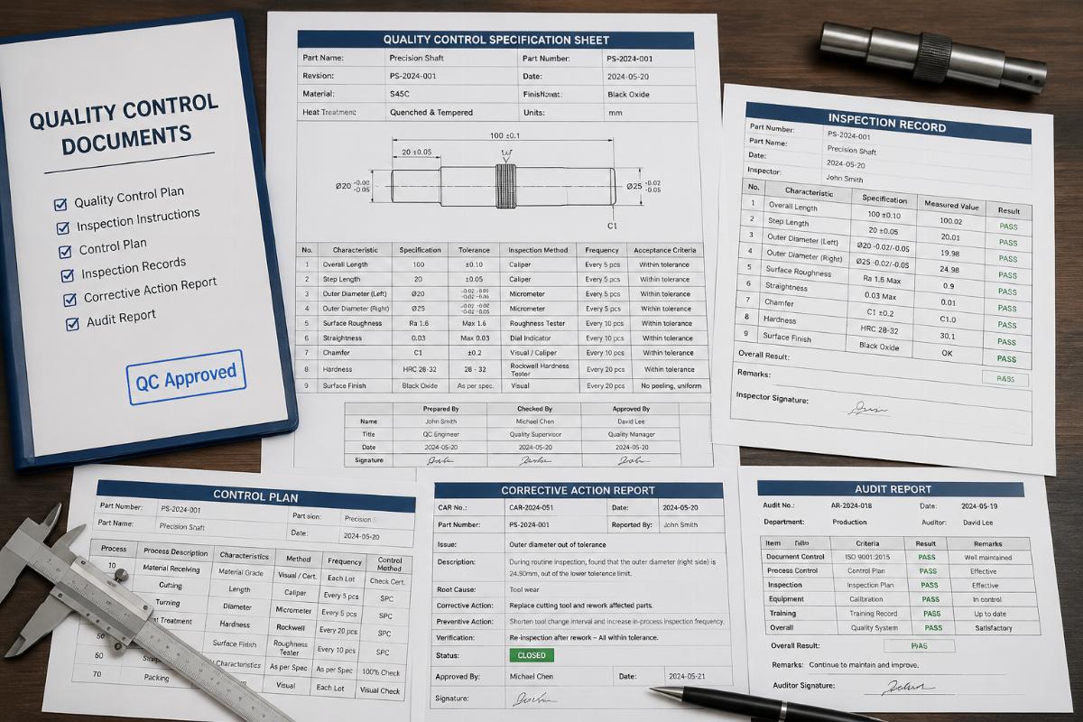 manufacturing quality control documents