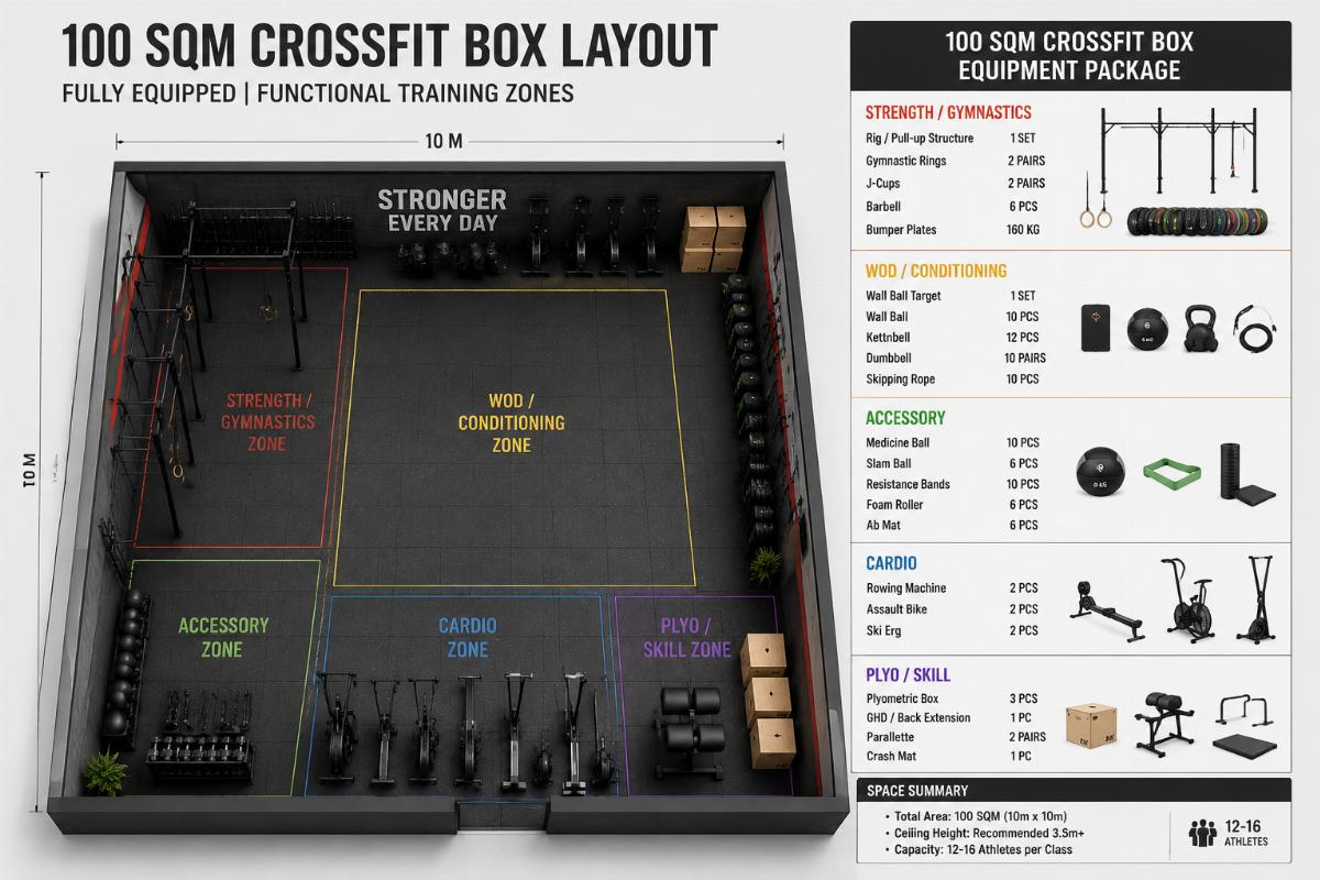 How to Build a 100 sqm CrossFit Box with Chinese Manufacturer’s Budget Package
