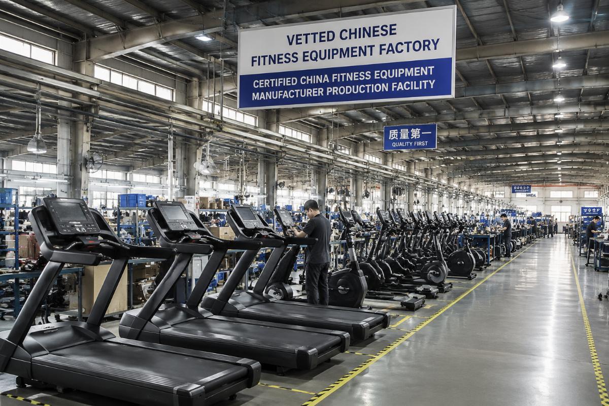 Vetted Chinese fitness equipment factory production floor
