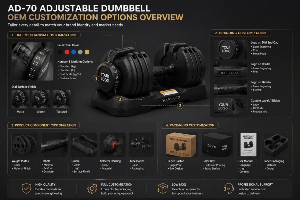 AD-70 Adjustable Dumbbell OEM Customization Wholesale Supplier