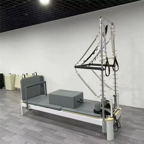 Aluminum Alloy Pilates Reformer with Half Tower for Studio