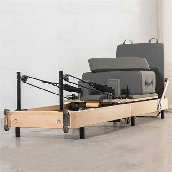 Commercial Foldable Wood Pilates Reformer for Studio