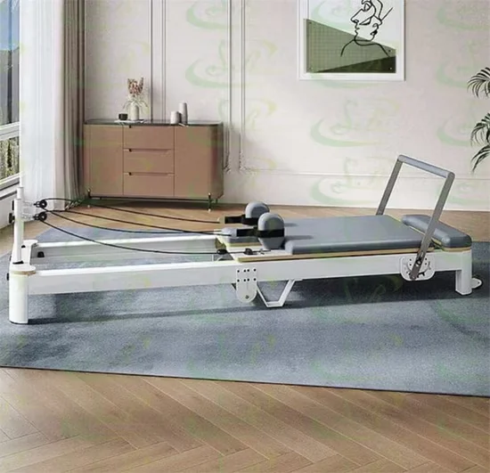 Commercial Folding Aluminum Alloy Pilates Reformer White