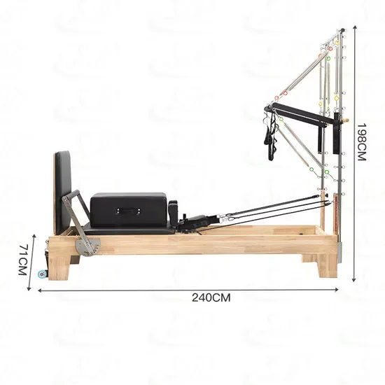Commercial Maple Pilates Reformer with Tower for Studio