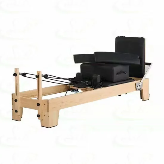 Commercial Maple Wood Folding Pilates Reformer for Home Gym
