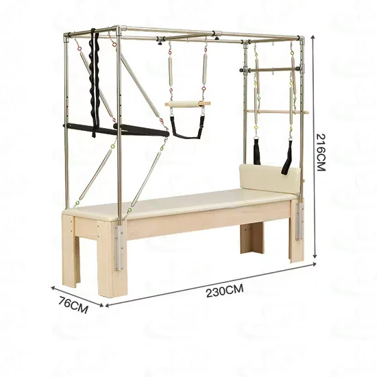 Commercial Maple Wood Pilates Cadillac Reformer Bed