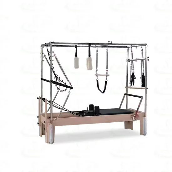 Commercial Maple Wood Pilates Reformer Cadillac 2 in 1 for Studio