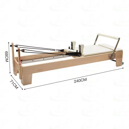 Commercial Maple Wood Pilates Reformer for Yoga Studio