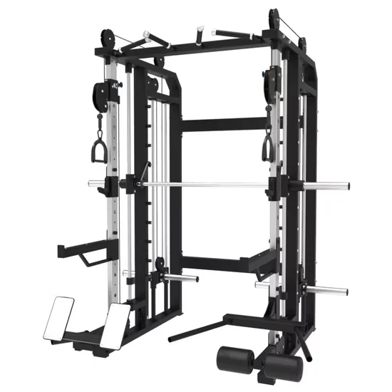 Commercial Multi Function Smith Machine Cable Crossover Power Rack for Gym