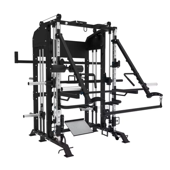 Commercial Multi-Functional Smith Machine Power Rack Cable Crossover for Gym