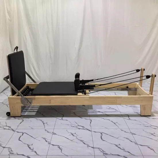 Commercial Oak Maple Wood Pilates Reformer for Home Gym & Studio