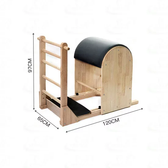 Commercial Oak Wood Pilates Ladder Barrel for Studio