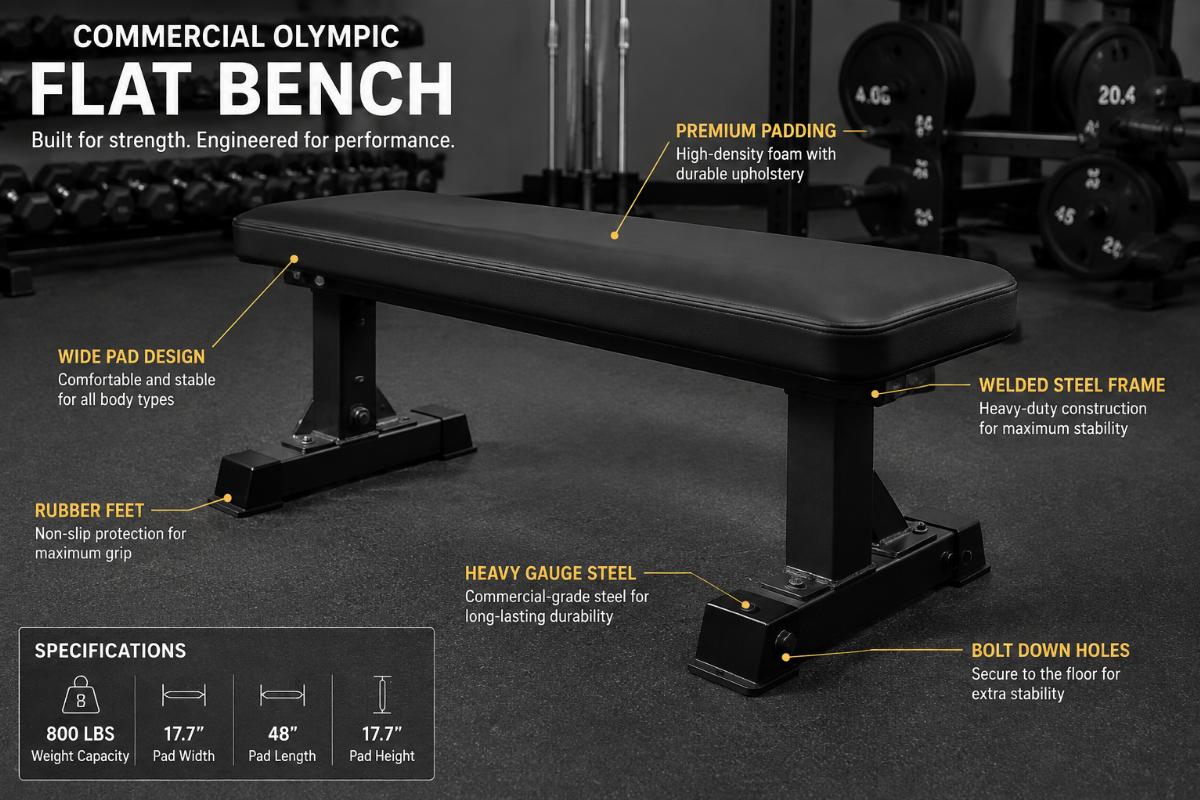 Nautilus Olympic Flat Bench OEM Equivalent Wholesale Supplier