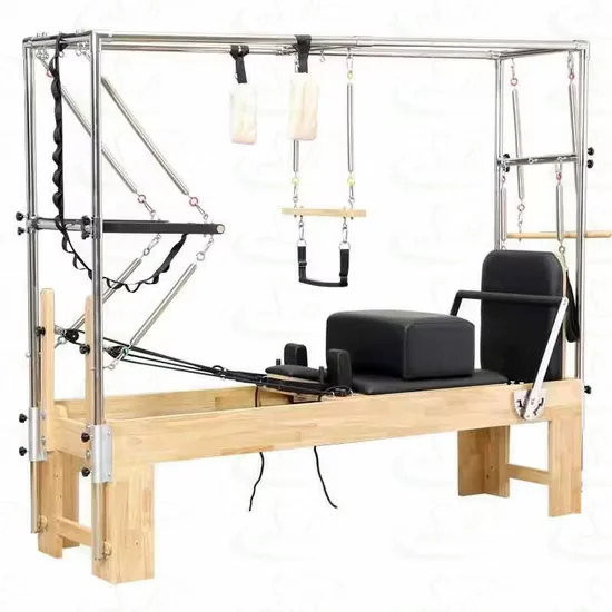 Commercial Pilates Cadillac Reformer Wood Frame with Long Box Jump Board Platform