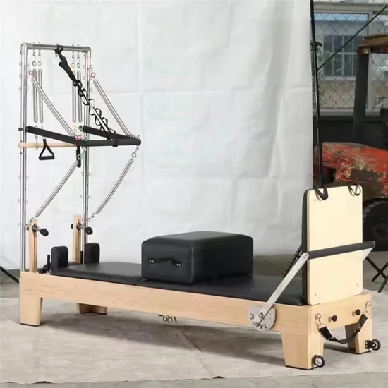 Commercial Pilates Reformer with Tower Half Trapeze for Studio
