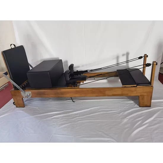 Commercial Walnut Wood Pilates Reformer for Yoga Studio Gym