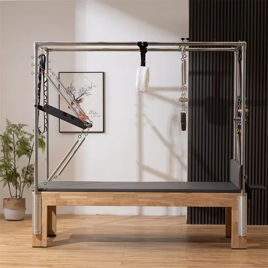Commercial Wooden Cadillac Pilates Reformer for Studio Use
