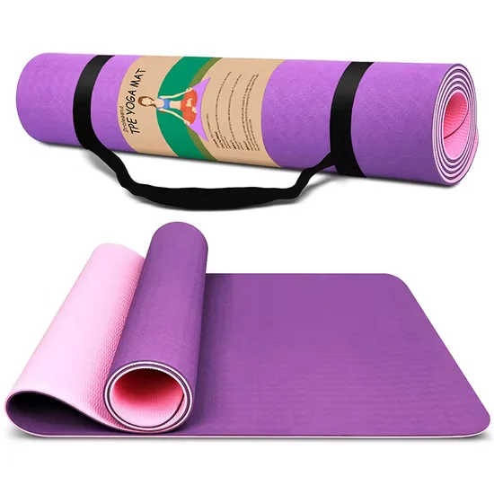 Custom TPE PU Yoga Mat Non Slip Home Exercise Gym Workout Sports 10mm