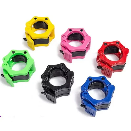 Durable Plastic Barbell Clamp Clips for All Sizes Commercial Gym Use