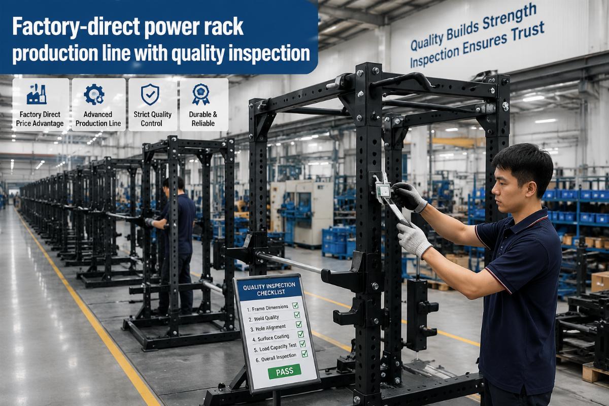 Factory-direct power rack production line with quality inspection