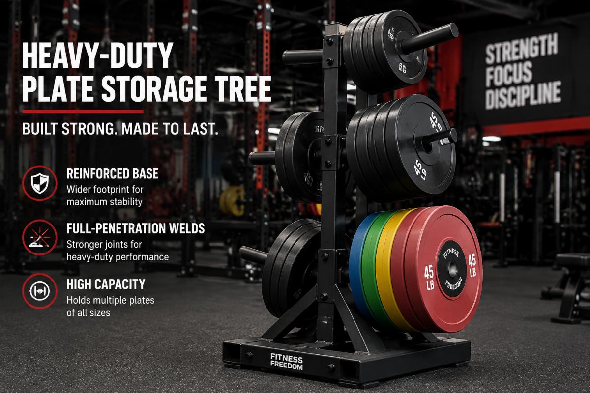 Plate Storage Tree Selection for 24-Hour Gym Chains Wholesale Supplier