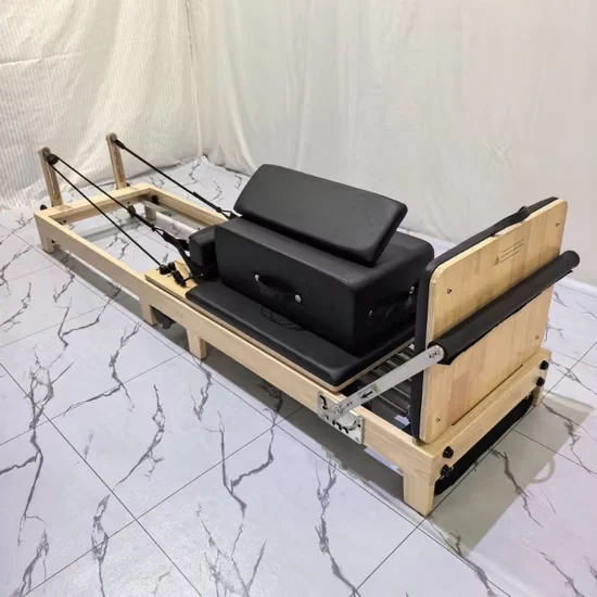 Maple Oak Wood Folding Pilates Reformer for Studio