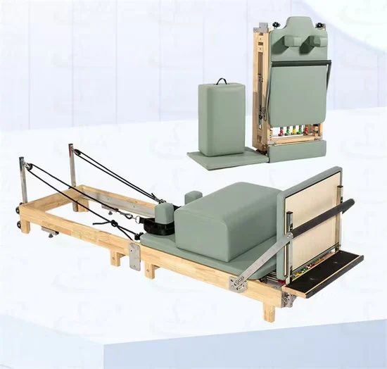 Maple Wood Pilates Reformer Bed with Long Box & Jump Board
