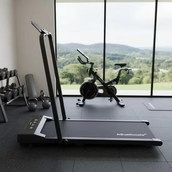 Motorized Walking Treadmill with Handle and Remote Controller