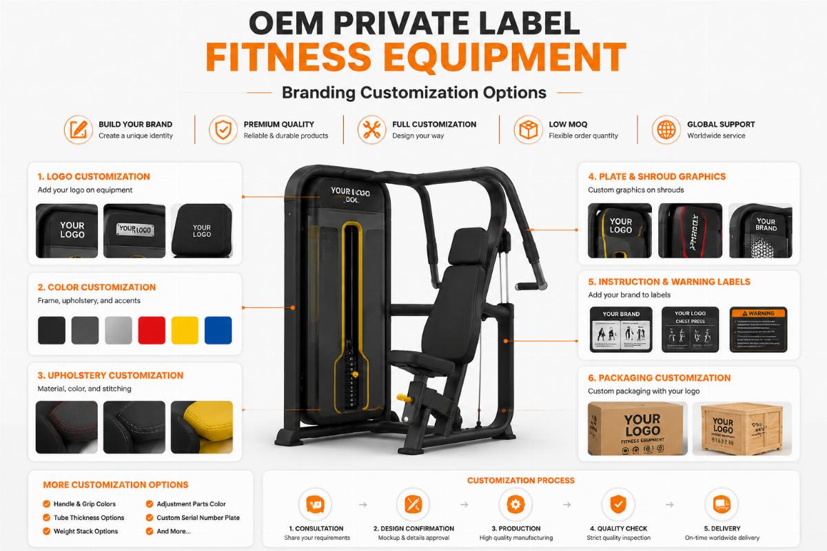 OEM private label fitness equipment branding customization options
