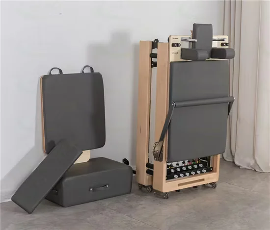Portable Foldable Pilates Reformer Machine Korea Wood