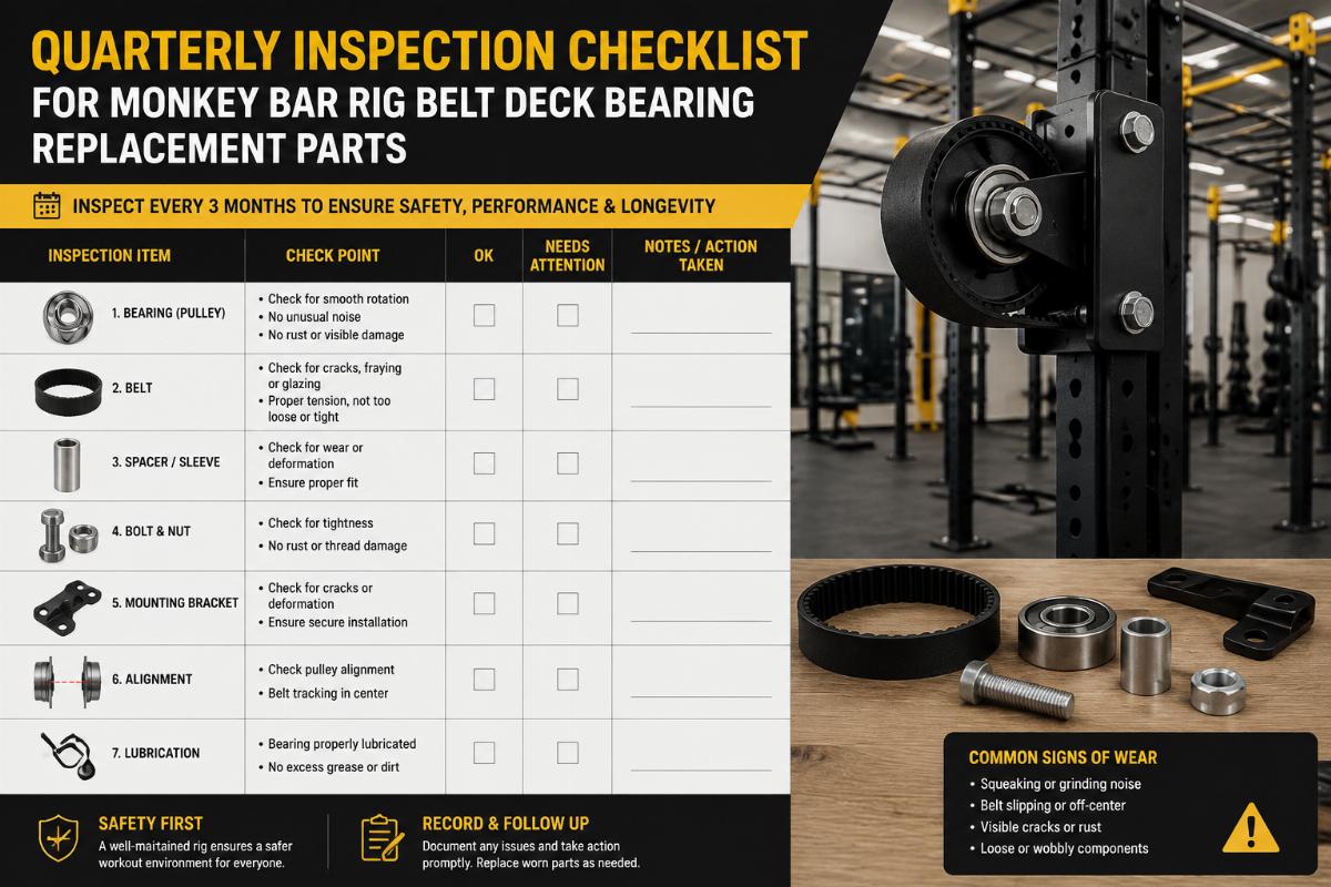 Commercial Monkey Bar Rig Belt Deck Bearing Replacement Parts – Wholesale Supplier OEM Factory Direct Price