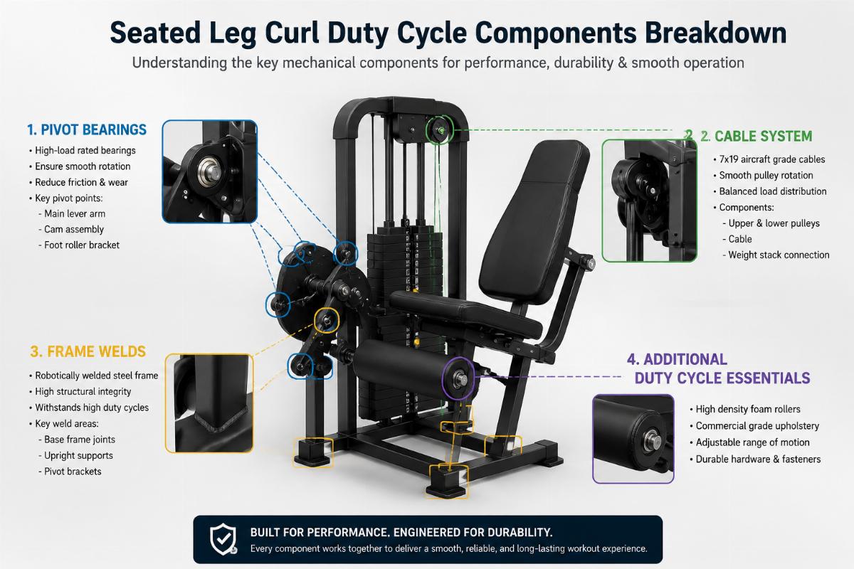 Seated Leg Curl Duty Cycle College Weight Rooms Wholesale Supplier