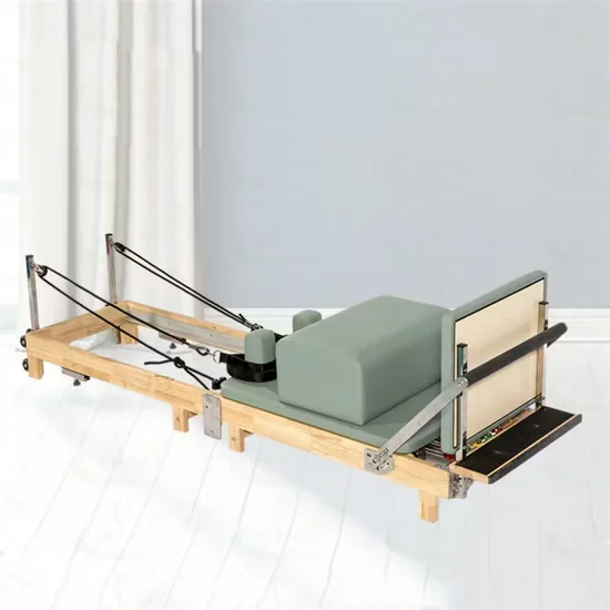 Senrui Wooden Folding Pilates Reformer for Home Use with Custom Logo