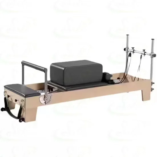 Solid Maple Wood Pilates Reformer with Tower for Commercial Studio