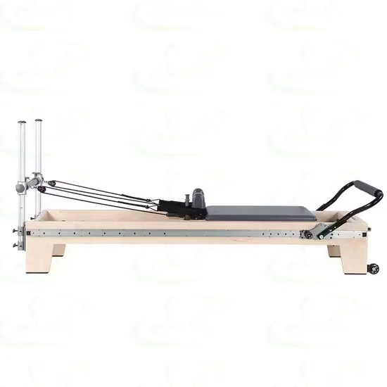 Solid Maple Wood Pilates Reformer with Tower for Studio