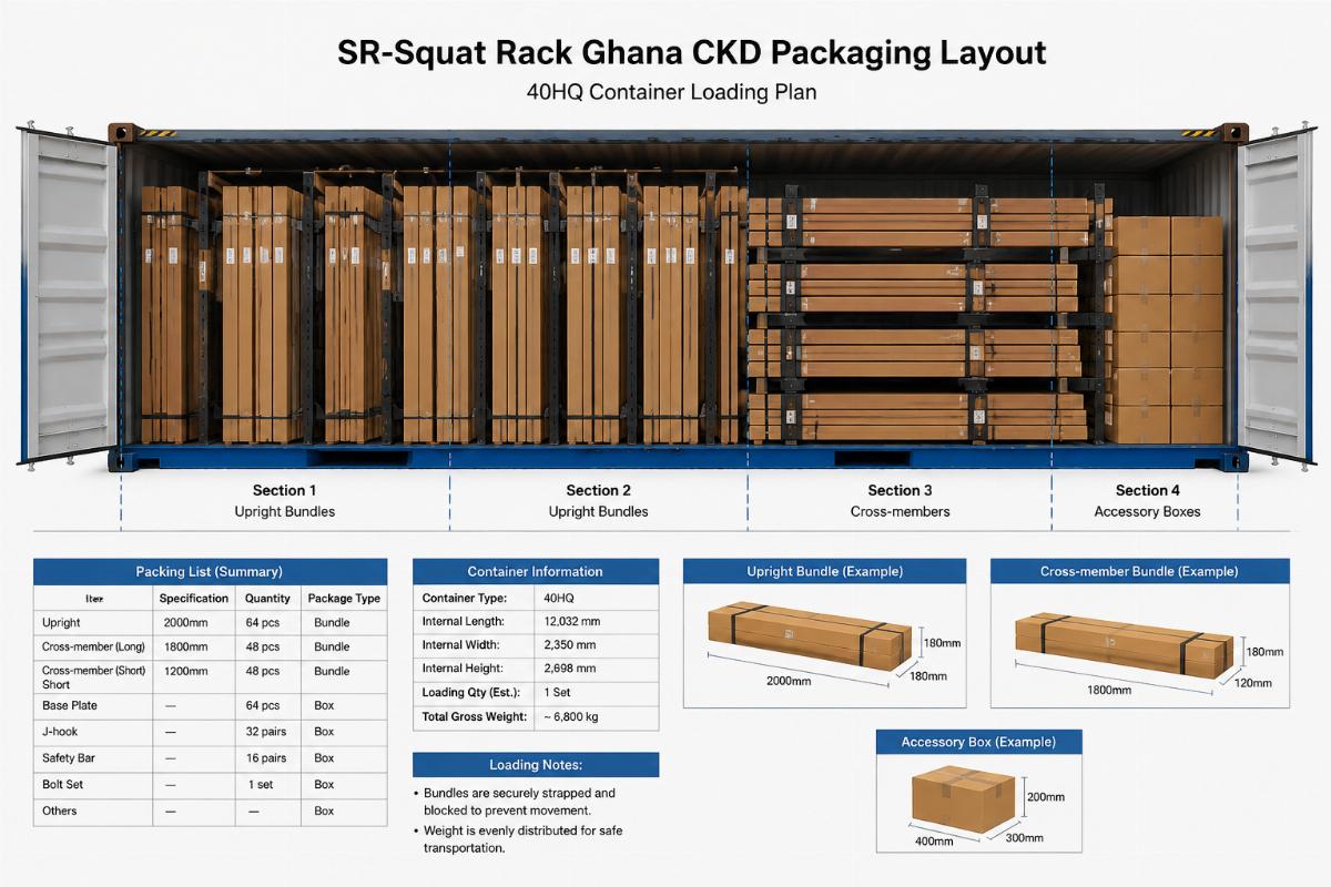 SR-Squat Rack Sub-Series for Ghana Market: Wholesale Supplier & OEM Availability